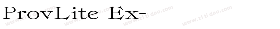 ProvLite Ex字体转换